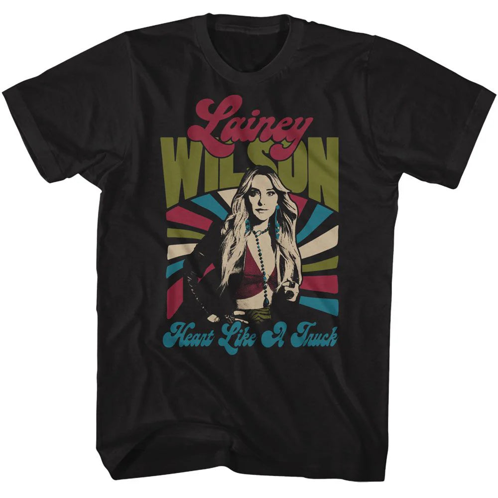 Lainey Wilson – Retro “Heart Like a Truck” Graphic Tee (Black)