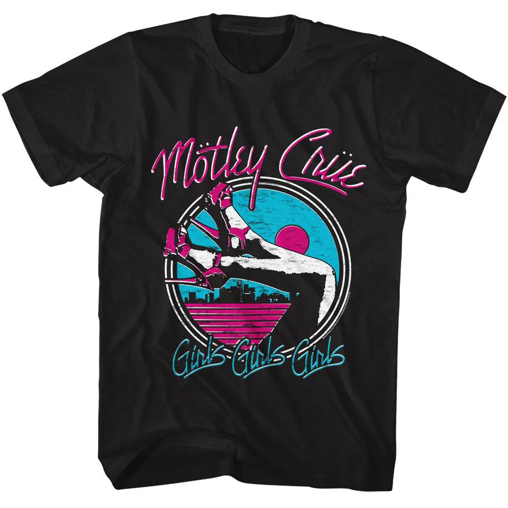 Mötley Crüe – “Girls, Girls, Girls” Retro Legs Graphic Tee (Black)