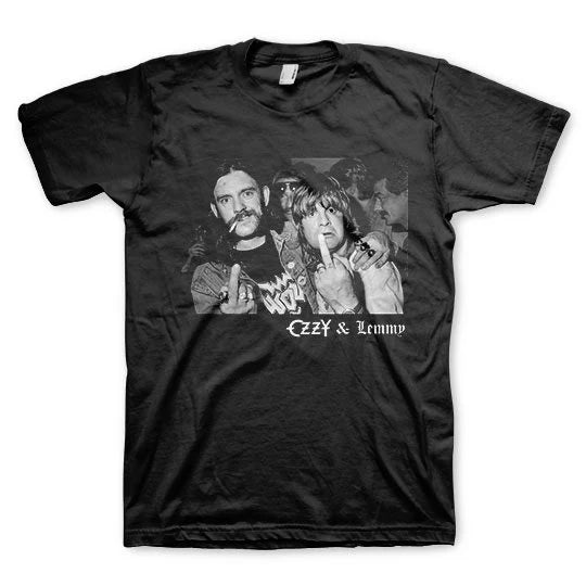 Ozzy & Lemmy – “Hellraisers” Black & White Graphic Tee