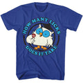 Tootsie Roll – Mr. Owl “How Many Licks” Retro Graphic Tee (Royal Blue)
