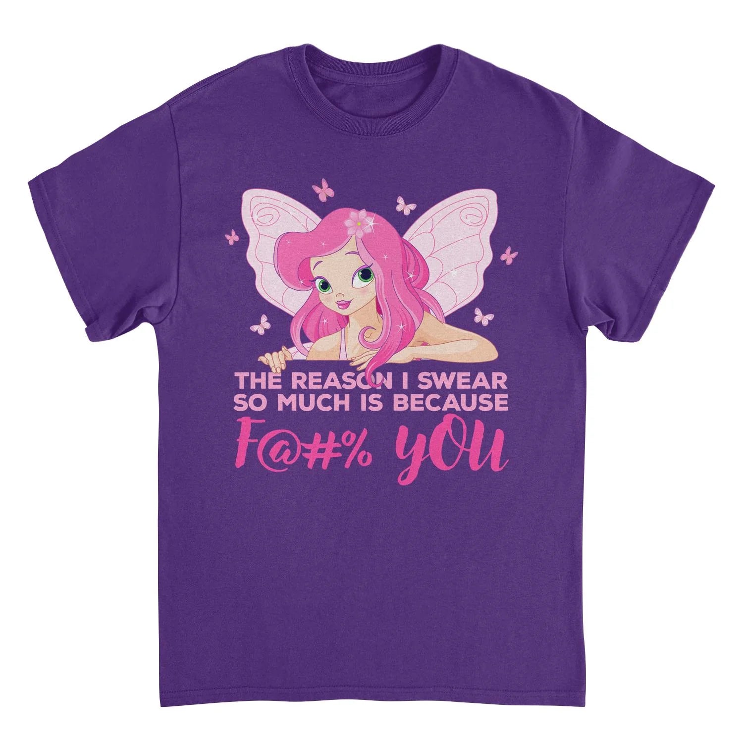 Fairy Attitude – Sarcastic Adult Humor Graphic Tee (Purple)